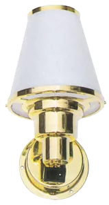 Allpa Brass Cabin Glow Lamp, Wall Mount, 12v/10w, Base Ø76mm, With Switch