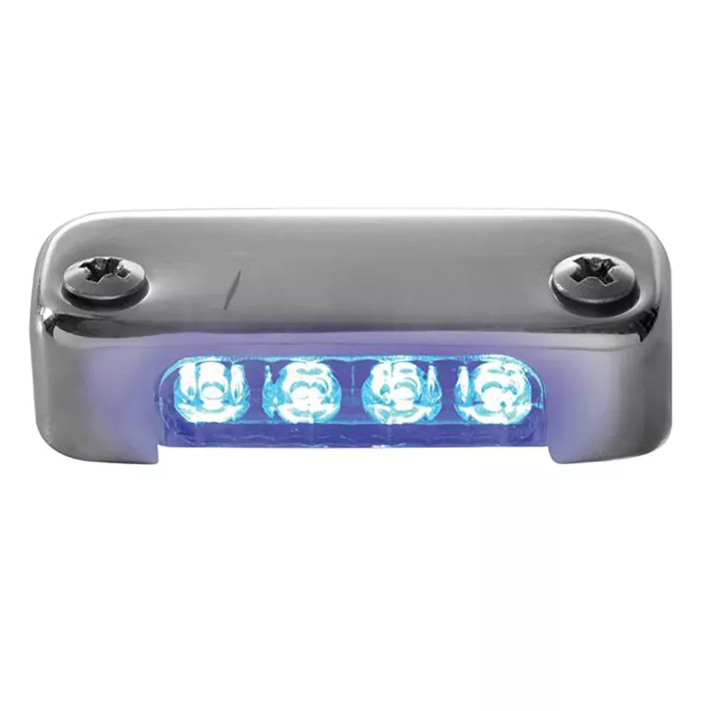 Attwood Blue LED Micro Light w/Stainless Steel BezelVertical Mount