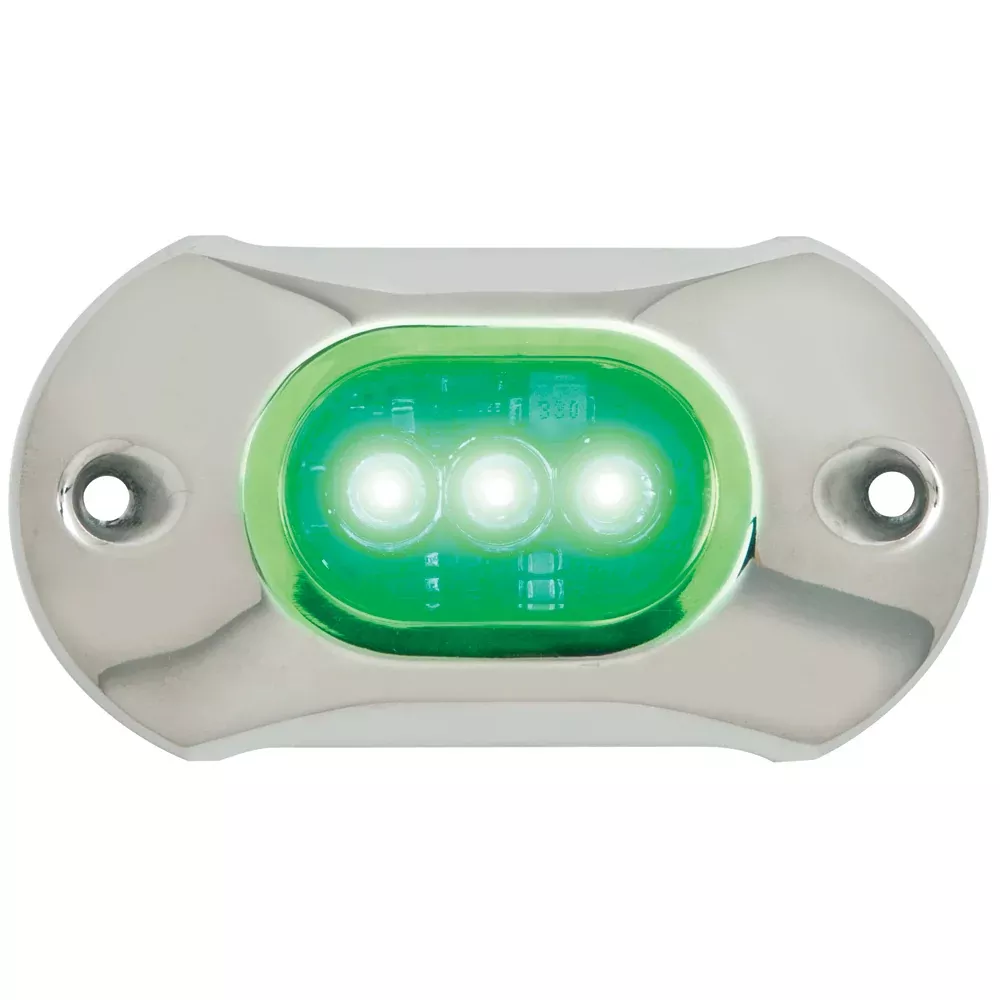 Attwood Light Armor Underwater LED Light - 3 LEDs- Green