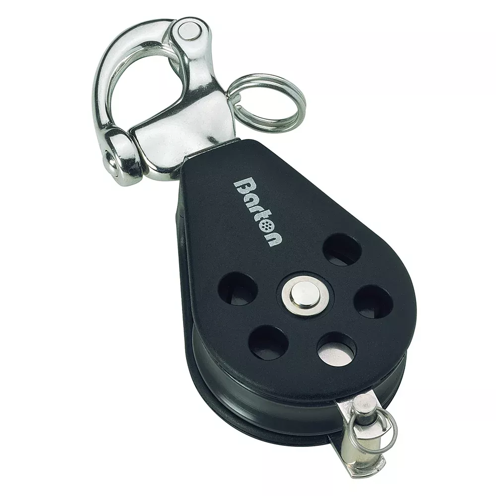 Barton Marine Series 3 Single Snap ShackleBecket Block - 45mm