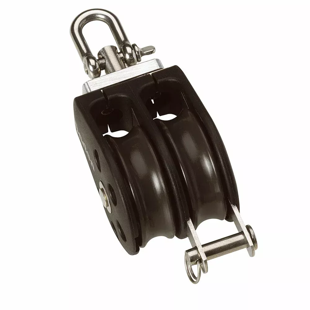 Barton Size 2 35mm Plain Bearing Pulley Block Double SwivelBecket [N02231]
