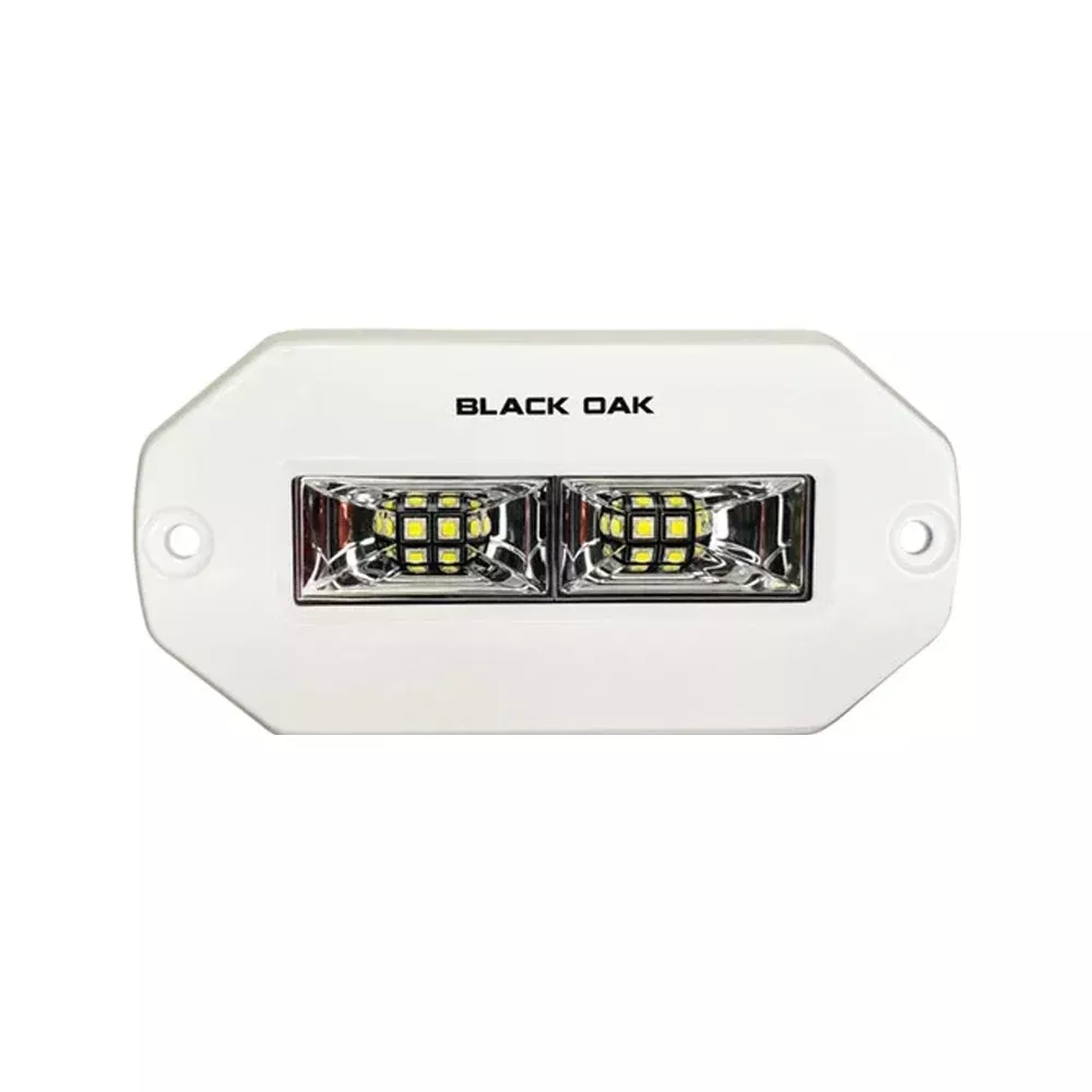 Black Oak 4" Marine Flush Mount Spreader Light - White Housing - Pro Series 3.0