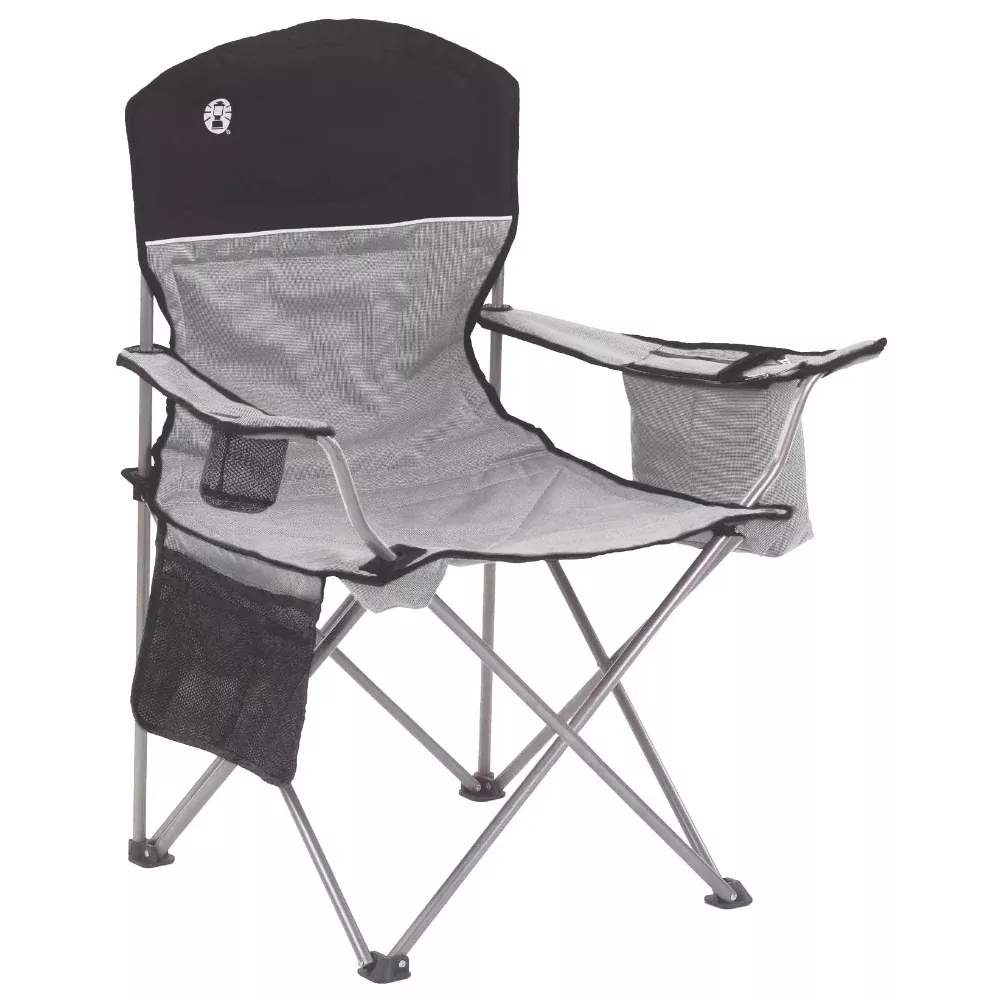 Coleman Cooler Quad Chair - GreyBlack