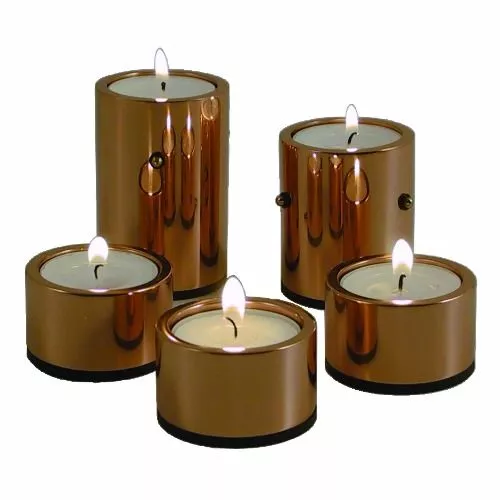 Delite 603501 - Tealight Holder Pa Polished Copper Height 75 mm