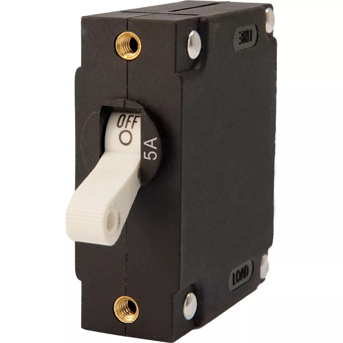 Egis A Series White Toggle Panel Mount Circuit Breaker - Single Pole 5A [3201-05]
