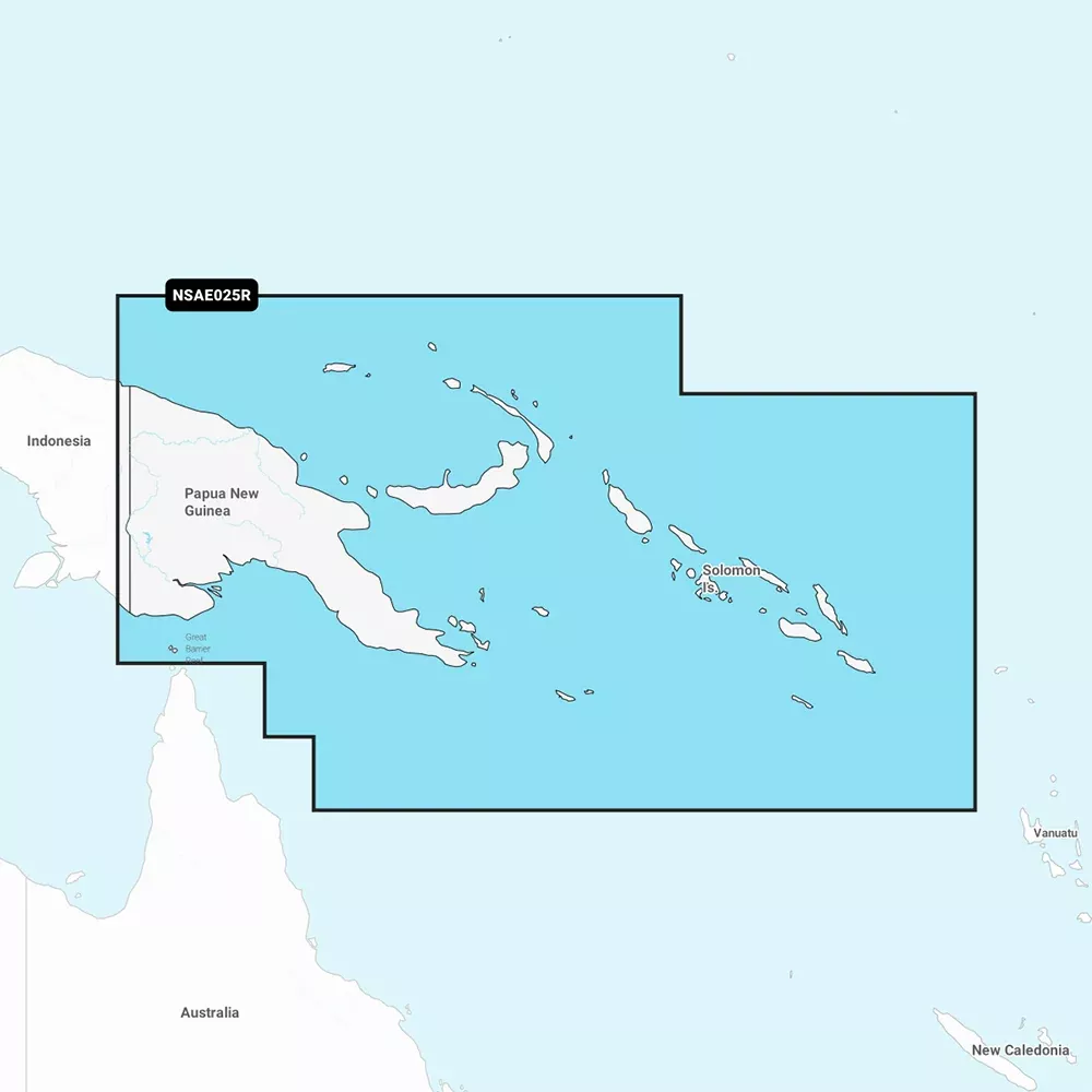 Garmin Navionics+ NSAE025R - Papua New GuineaSolomon Islands - Marine Chart