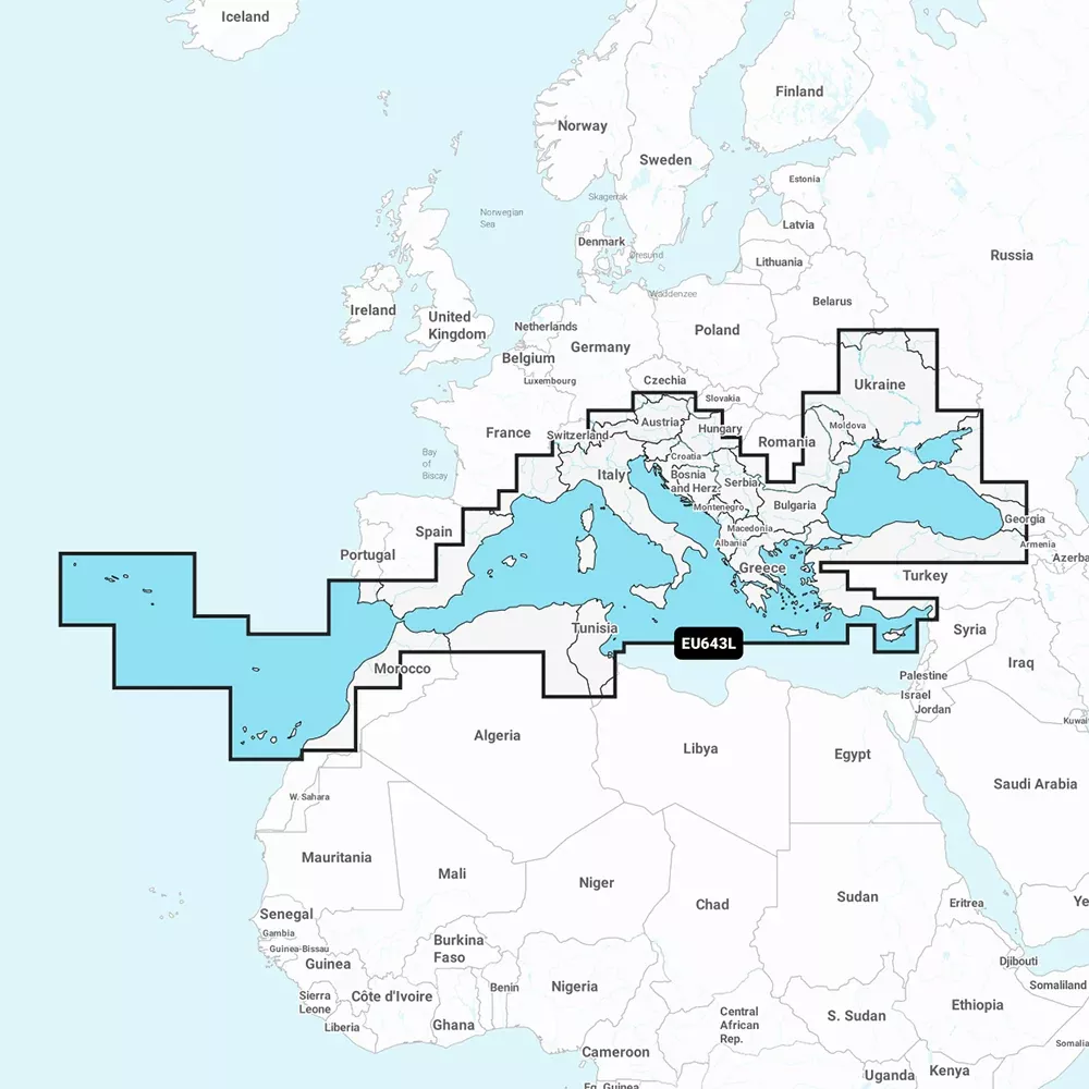 Garmin Navionics+ NSEU643L - MediterraneanBlack Sea - Marine Chart