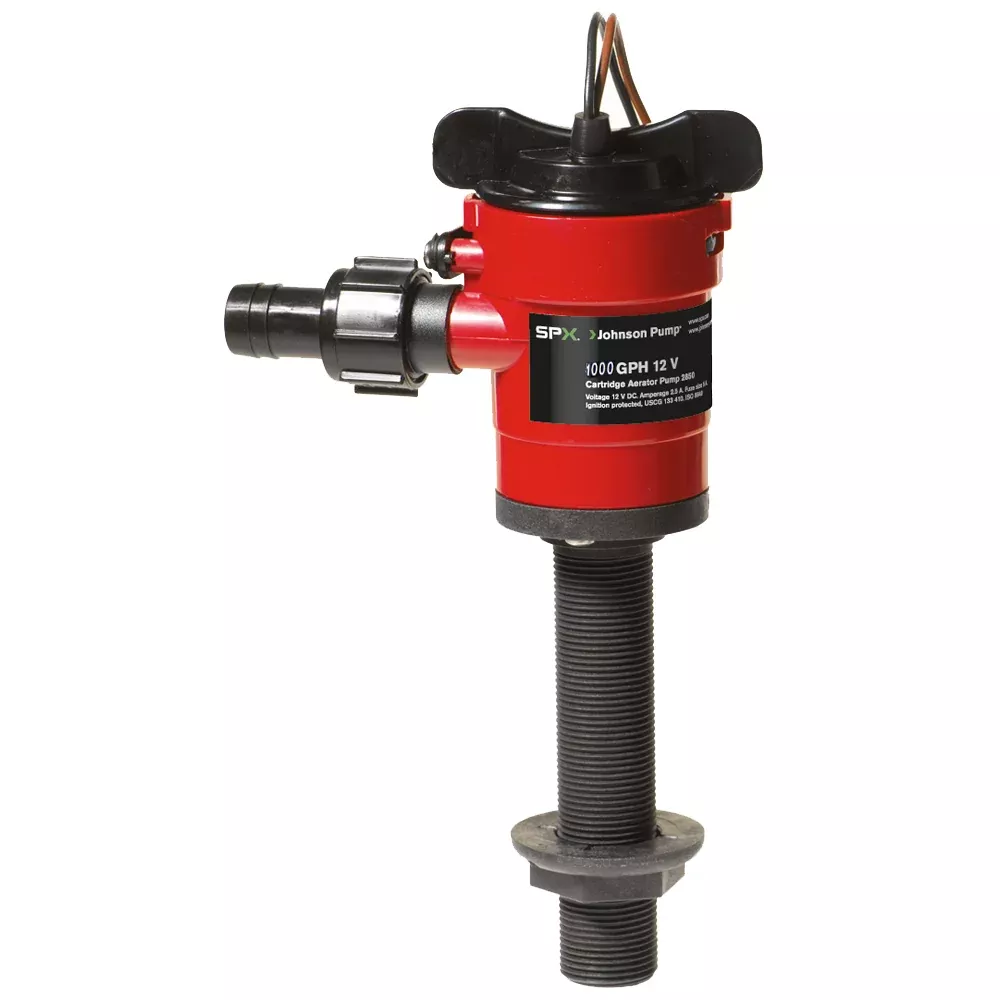 Johnson Pump Cartridge Aerator 1000 GPH Straight Intake - 12V [28103-00]