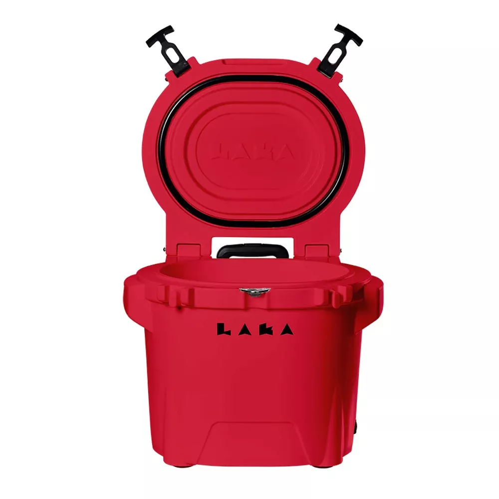 LAKA Coolers 30 Qt Cooler w/Telescoping HandleWheels - Red