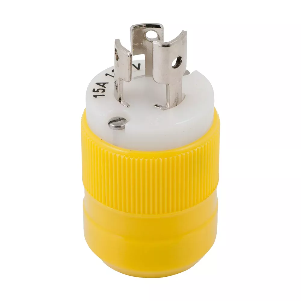Marinco Locking Plug - 15A, 125V - Yellow