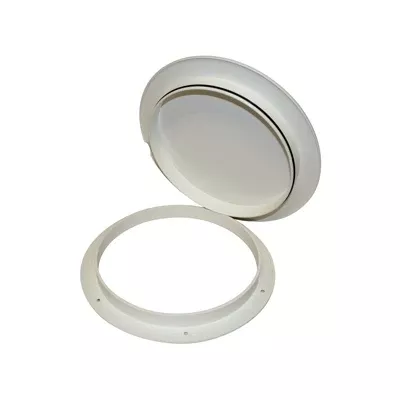 Marpac Deck Plate With Texture Lid - 8 Inch Diameter - White - Pry Out