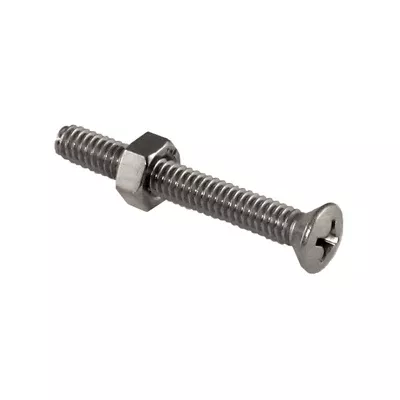 Marpac Phillips Oval Machine Screws With Nut - 1/4-20 x 2 - 2 Pieces