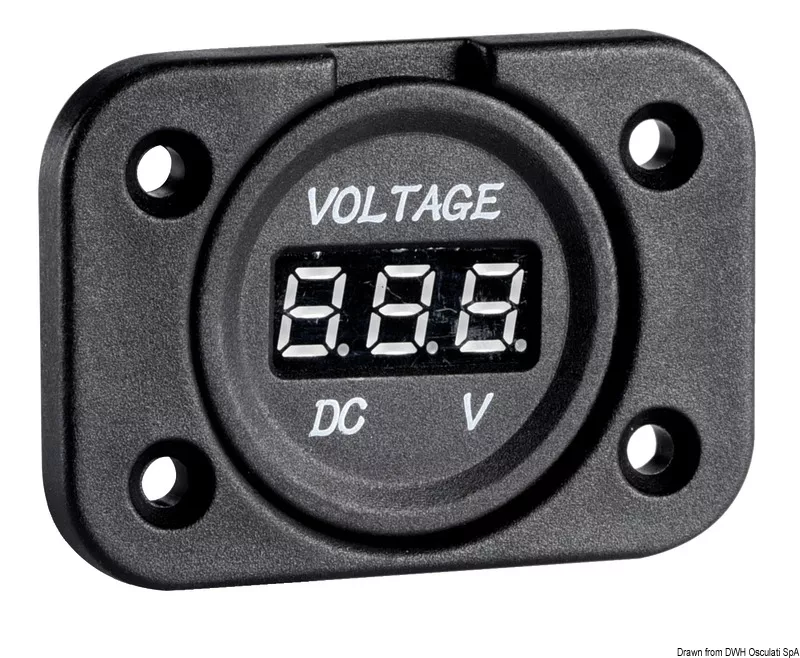 Osculati 14.517.20 - Recess-Mount Digital Voltmeter Display Panel