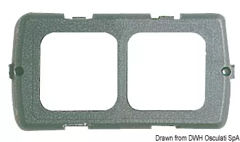 Osculati 14.658.02 - Modular Double Snap-Mounting Support for Switches and Sockets