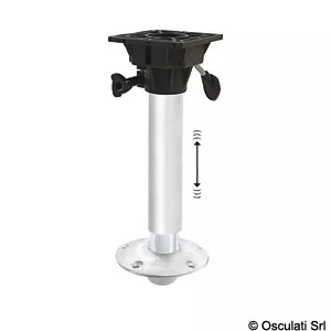 Osculati 48.707.41 - Waverider Shock-Absorbing Seat Support with Swivel Head, Telescopic 340-570 mm, Ø75/65 mm