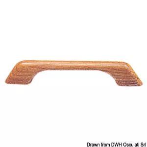 Osculati 71.601.01 - ARC Teak Handrail with Rounded Edges, 1 Passage, 325 mm