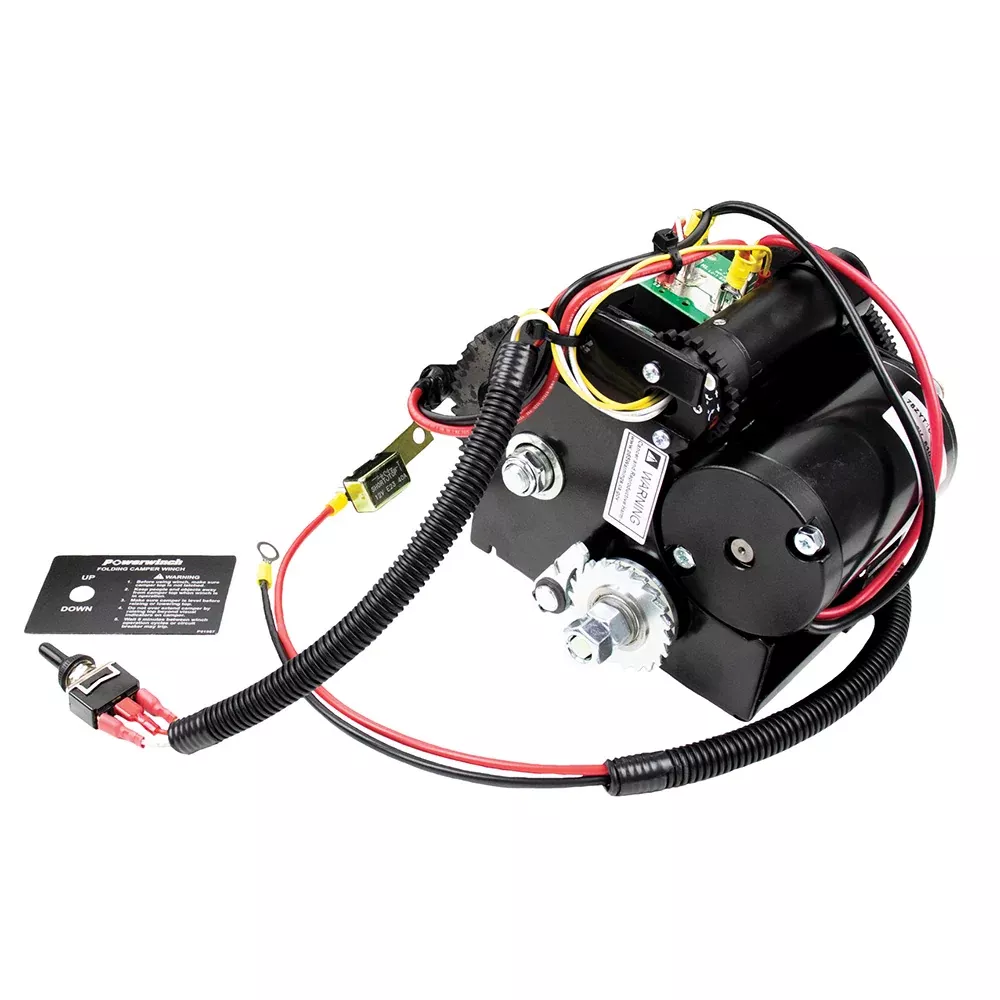 Powerwinch FoldingPop-Up Camper Winch w/1200lb Lift Capacity