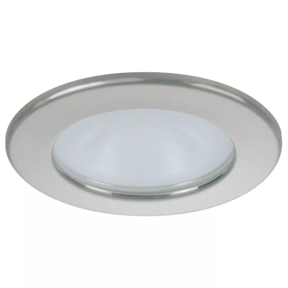 Quick Kai XP Downlight LED - 4W, IP66, Spring Mounted - Round Satin Bezel, Round Warm White Light
