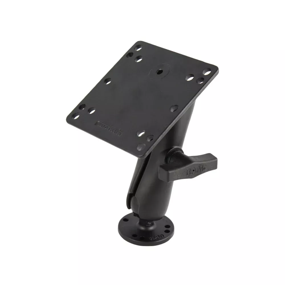 RAM Mount 4.75" Square Base VESA 75mm & 100mm Hole Patterns w/Surface Mount - 1.5" Rubber Ball Size