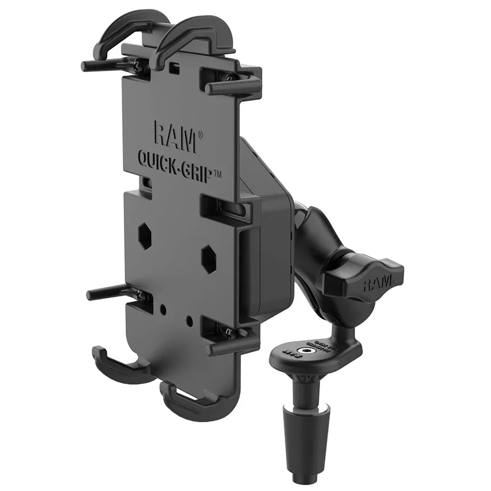 RAM Mount RAM Quick-Grip XL Phone Mount w/Vibe-SafeFork Stem Base - Short