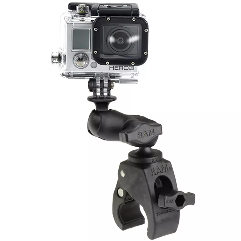 RAM Mount Small Tough-Claw Base w/Short Double Socket ArmGoPro/Action Camera Mount