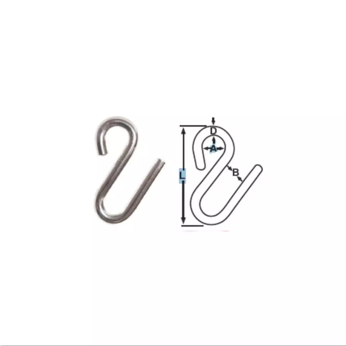 “S” Hooks – Stainless Steel