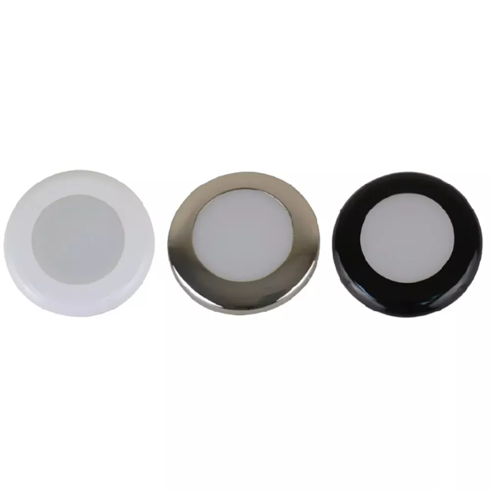 Scandvik A3C Downlight Kit - Cool White w/SS, White,Black Trim Rings
