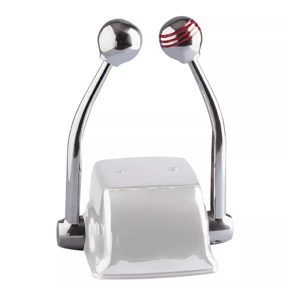 Schmitt Marine Standard Control Arm Set w/Red Throttle KnobPlain Shift Knob - Includes ArmsKnobs Only [50050]