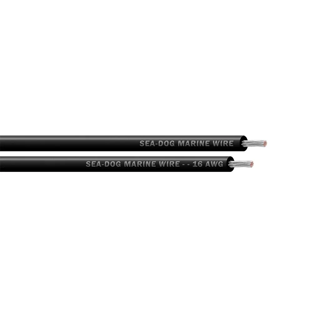 Sea-Dog 16 AWG Black Primary Wire - 25' [8016010]