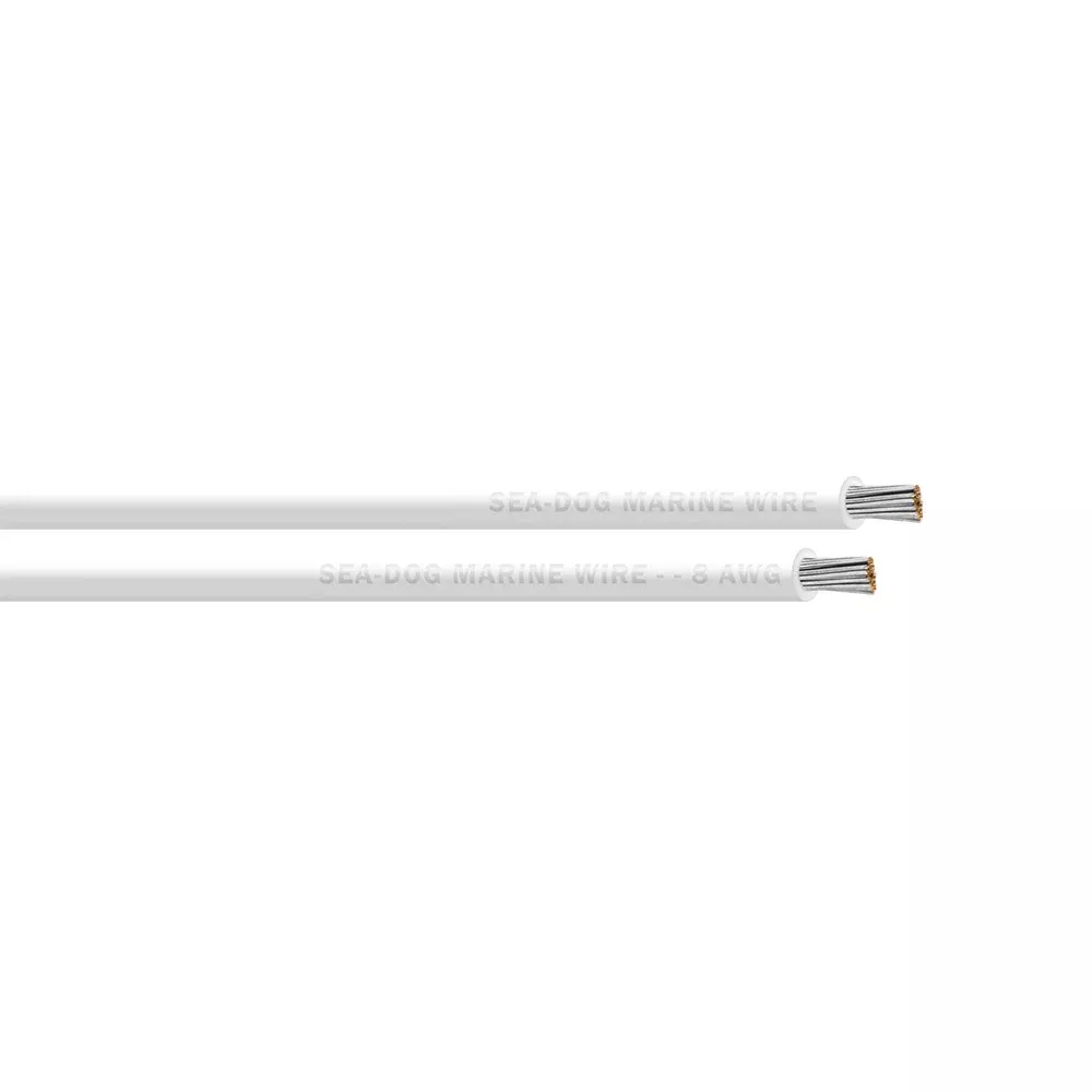 Sea-Dog 8 AWG White Primary Wire - 25' [8008050]