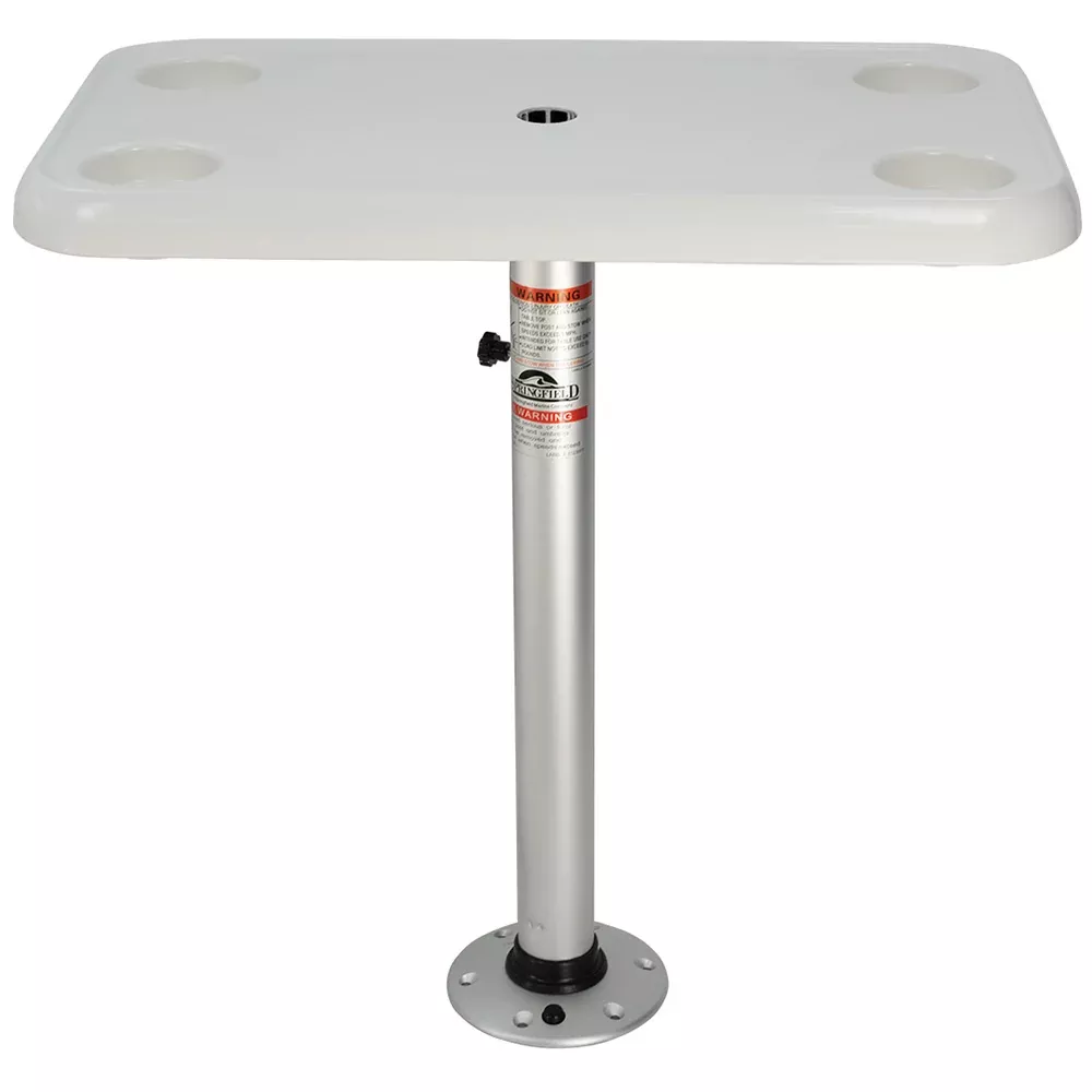 Springfield 16" x 28" Rectangle Table Package - White Thread-Lock