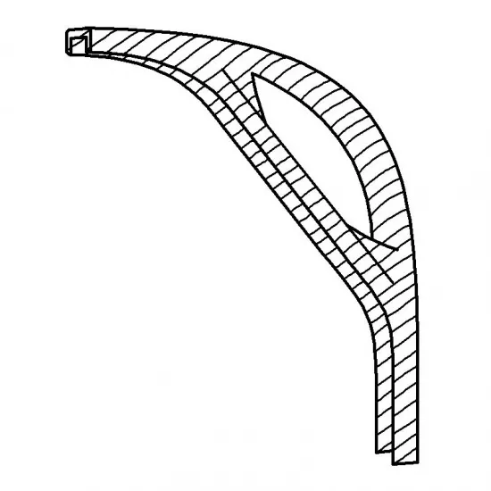 Teak Handgrip Corner Profile 15x30x15.5cm