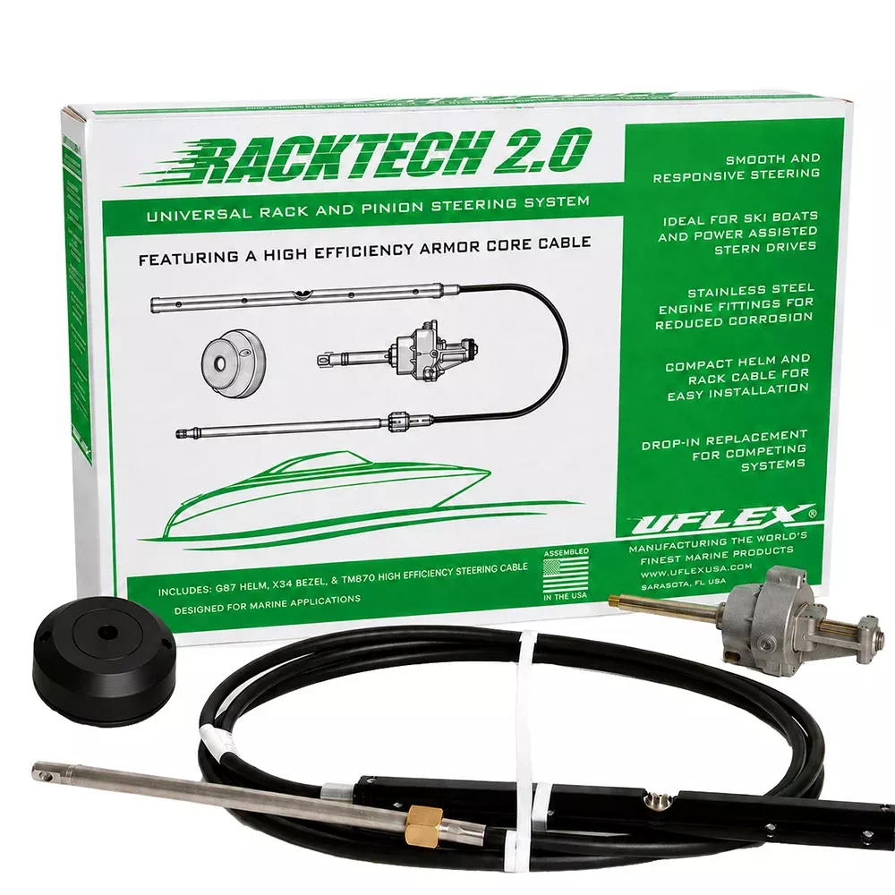 Uflex Racktech - 2.0 High Efficiency RackPinion System Kit - 20' Cable [RACKTECH2.020]