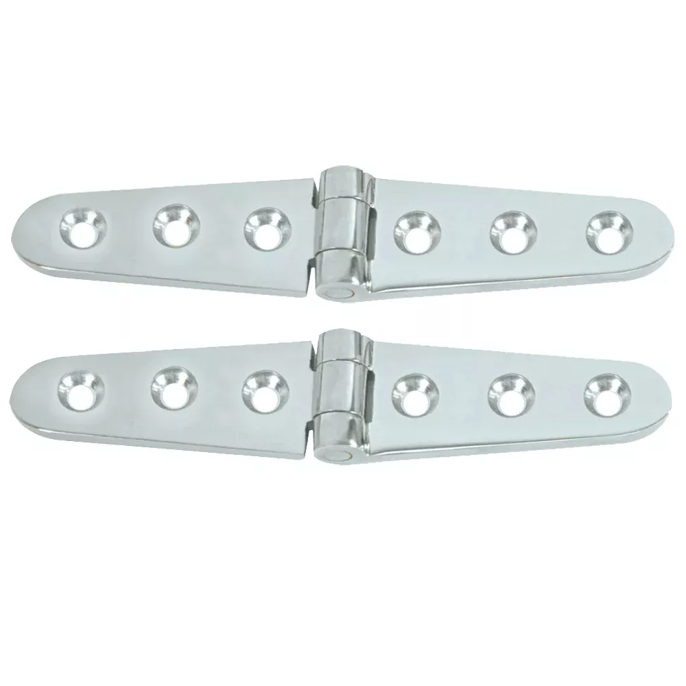 Whitecap Strap Hinge - CP/Brass - 6" x 1-1/8" - Pair [S-0605C]