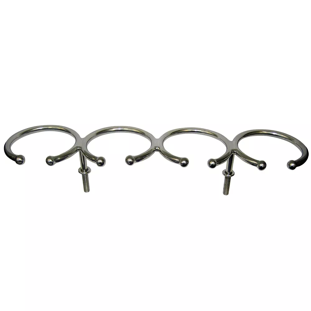 Whitecap Top Mount Ring SS Cup Holder - 4-Drink - Stud Mount [S-3515]